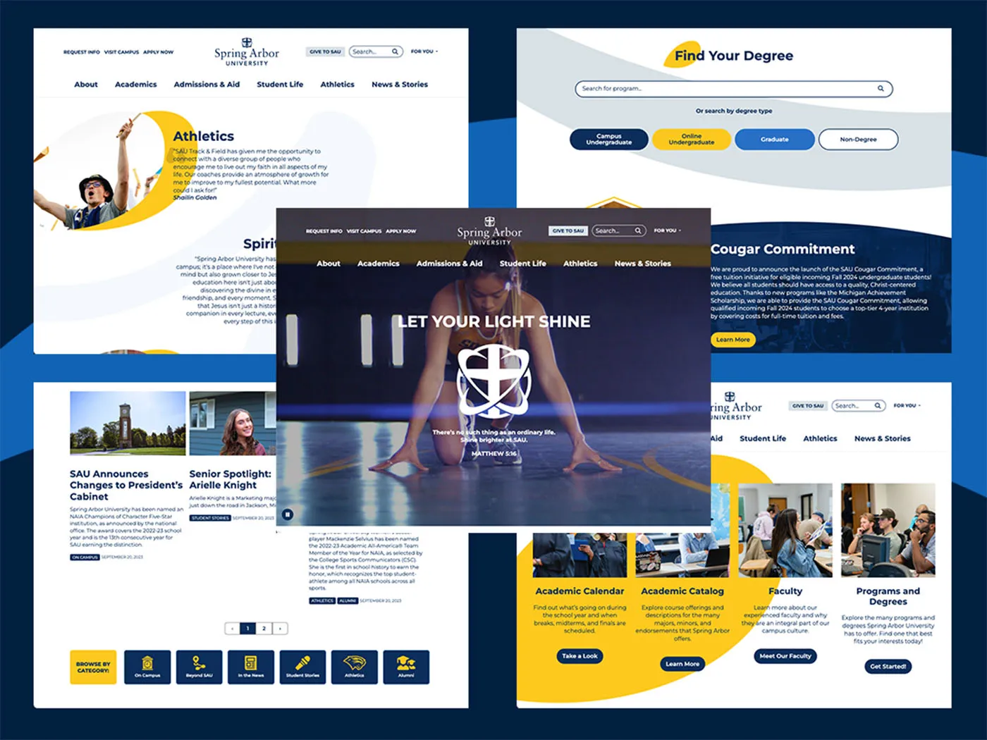 University website design Spring Arbor, through Modern Campus